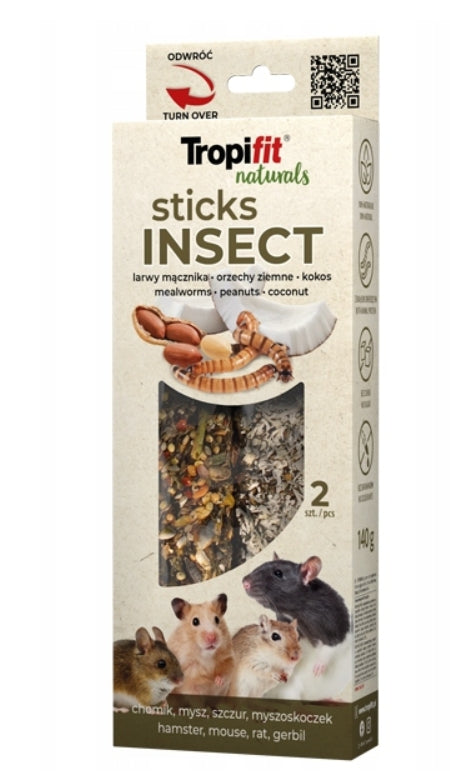 Tropifit Naturals sticks insect kolba dla gryzoni chomik szczur mysz 140g