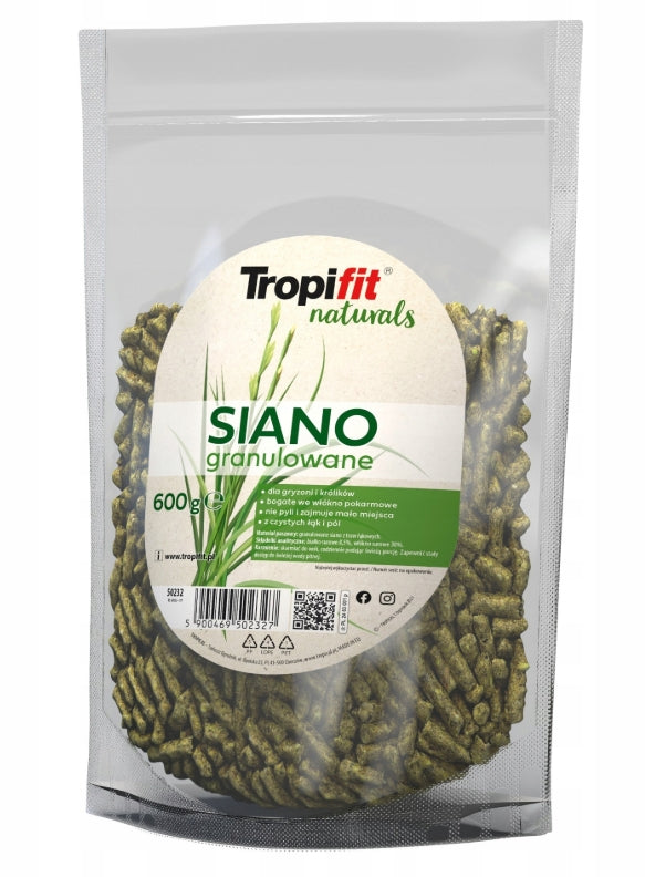 TROPIFIT NATURALS SIANO GRANULOWANE 600g - Pokarm dla królików i gryzoni