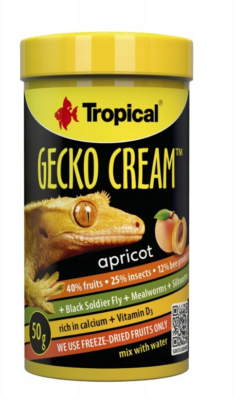 TROPICAL GECKO CREAM APRICO karma dla gekona orzęsionego z morelą 100ml