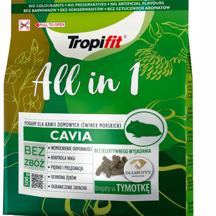 Tropifit All in 1 Cavia bezzbożowa karma dla kawii domowej 1,75kg