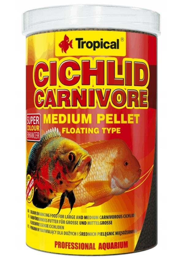 Tropical Pokarm dla średnich, dużych gatunków mięsożernych pielęgnic 1000ml