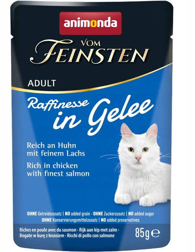 Animonda Vom Feinsten karma dla kota Kurczak z Łososiem w galarecie 85g
