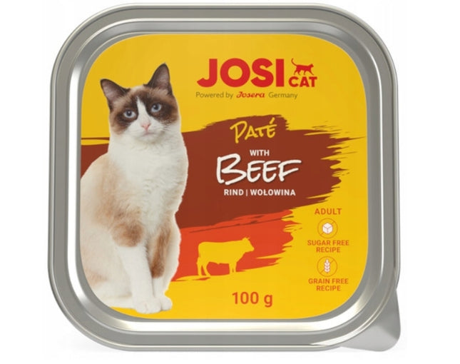 Josera JosiCat Pâté karma dla kota tacka 100g - pasztet z wołowiną