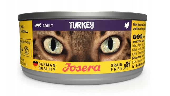 Josera Turkey bezzbożowa mokra karma z indykiem dla kota 85g