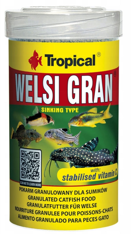 Tropical Welsi Gran 100ml 65g Pokarm granulowany dla ryb dennych
