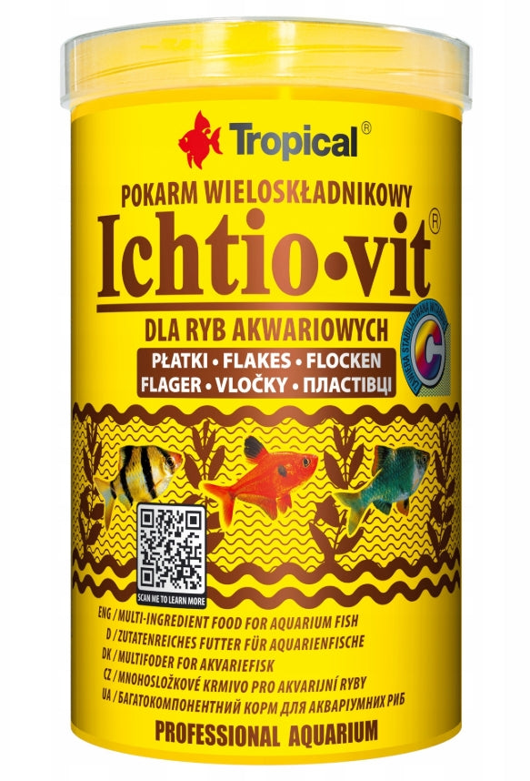 Pokarm dla ryb Tropical płatki 1000ml puszka ICHTIO-VIT