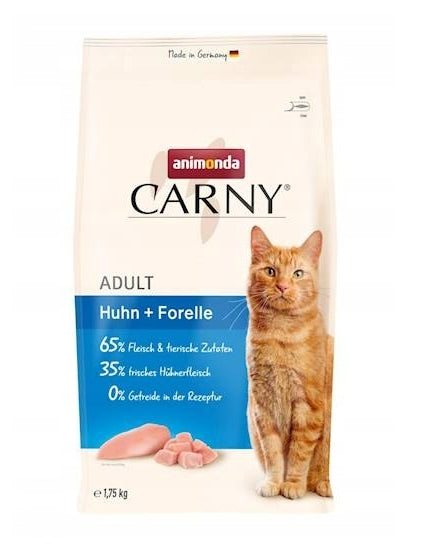 Sucha karma dla kota animonda Carny z kurczakiem pstrąg 1,75 kg