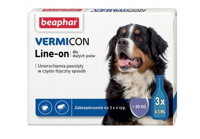 Beaphar Vermicon Krople Na Pchły Kleszcze Dla Psa L 3szt 4,5ml