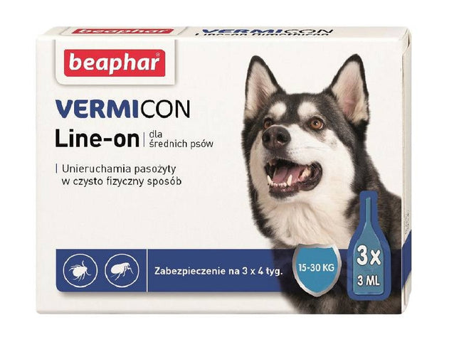 Krople na pchły pasożyty Beaphar Vermicon Dog M