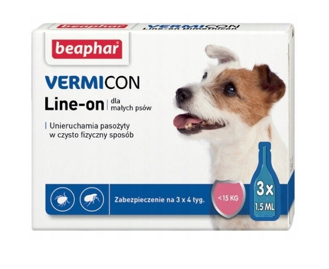 Beaphar Krople przeciwko pasożytom VERMIcon dla małych psów <15kg