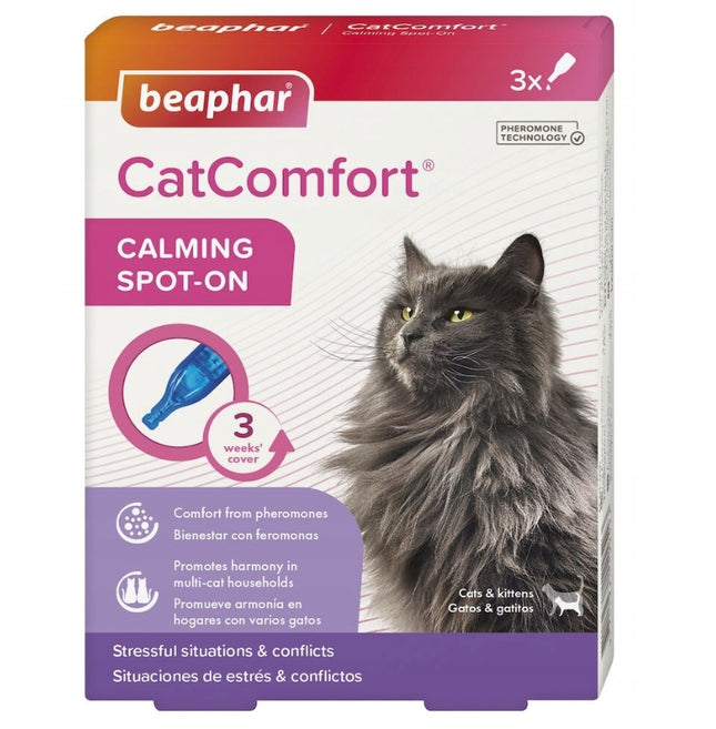 Beaphar CatComfort Calming Spot-On wsparcie dla kotów w trudnych chwilach