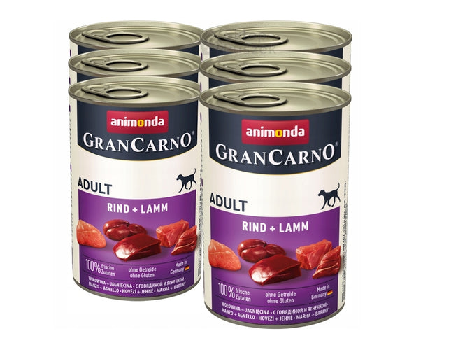 Mokra karma dla psa Animonda GranCarno Adult 400g WOŁOWINA JAGNIĘCINA