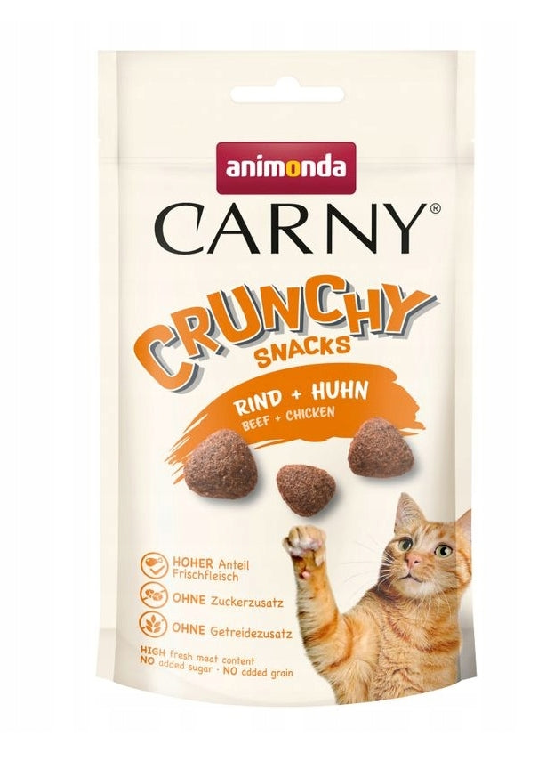Animonda Carny Adult Crunchy WOŁOWINA + KURCZAK przysmak dla kota 50g