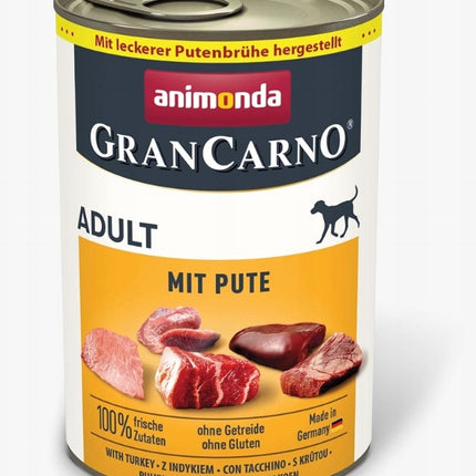 Mokra karma dla psa bezzbożowa Animonda GranCarno Indyk 400g