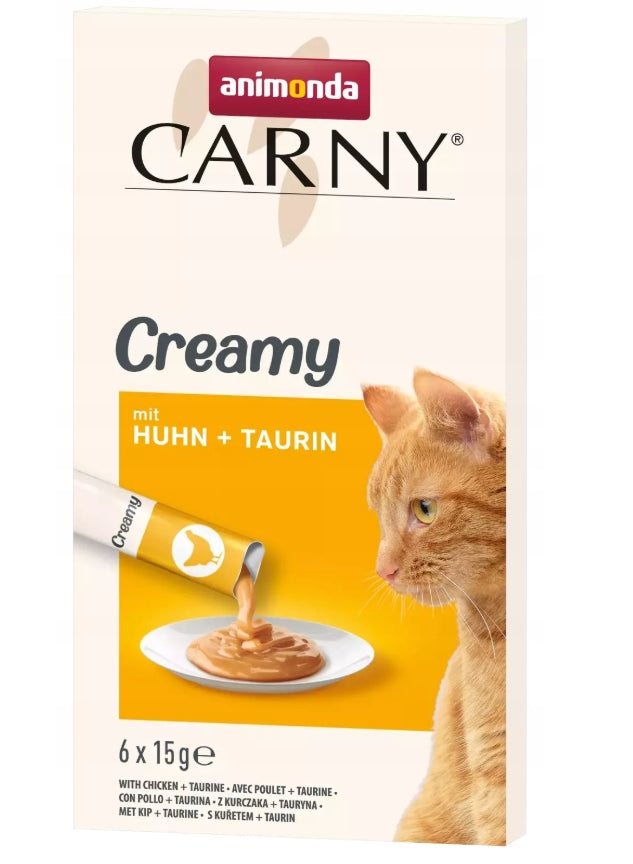 Animonda Carny Creamy Pasta Przysmak dla Kota Kurczak Tauryna 6x15g
