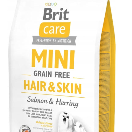 Sucha karma dla psa Brit Care Mini Hair Skin łosoś z śledziem 2 kg
