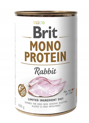 Brit Mono Protein Rabbit 400g Mokra karma monobiałkowa dla psa