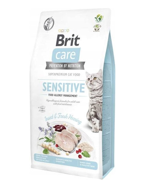 Karma dla kota BRIT CARE Cat Grain-Free Sensitive Owady i śledź 400 g
