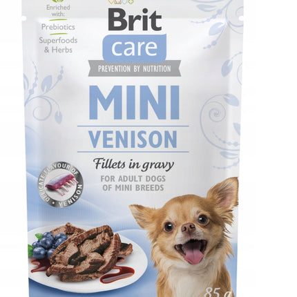 BRIT CARE DOG MINI POUCH VENISON Mokra Karma dla Psa Dziczyzna 85 g