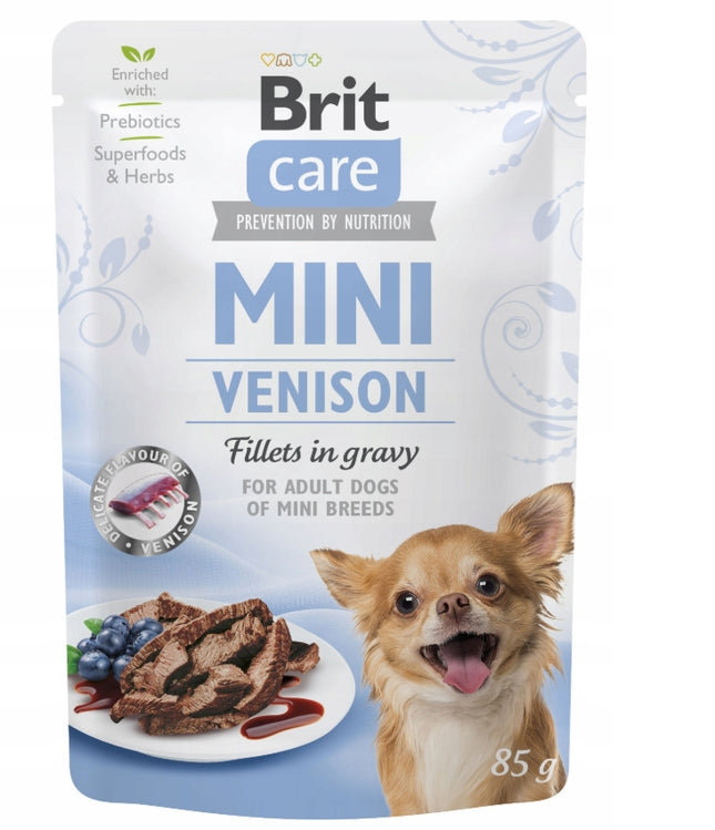 BRIT CARE DOG MINI POUCH VENISON Mokra Karma dla Psa Dziczyzna 85 g