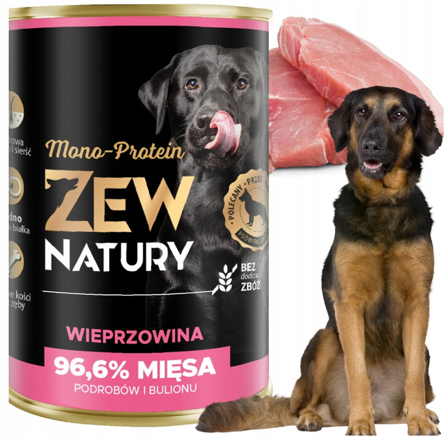 Mokra Karma Dla Psa Wieprzowina Puszka 400g Zew Natury MONO-PROTEIN