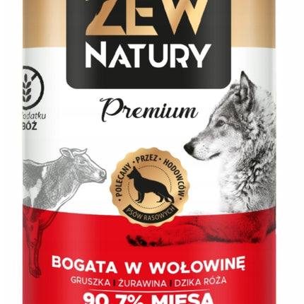 Mokra Karma dla Psa ZEW NATURY 800g Bogata w Wołowinę Dla Dorosłych Psów