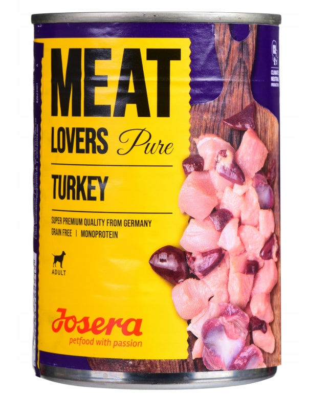 Josera Meat Lovers Pure Indyk 400g Monobiałkowa Mokra Karma Dla Psów